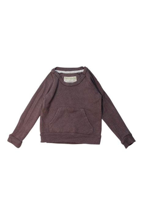 A Brown Crewneck Sweatshirts from Mini Mioche in size 12-18M for girl. (Front View)