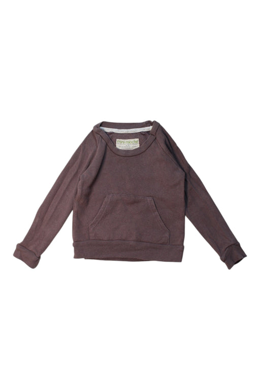 A Brown Crewneck Sweatshirts from Mini Mioche in size 12-18M for girl. (Front View)