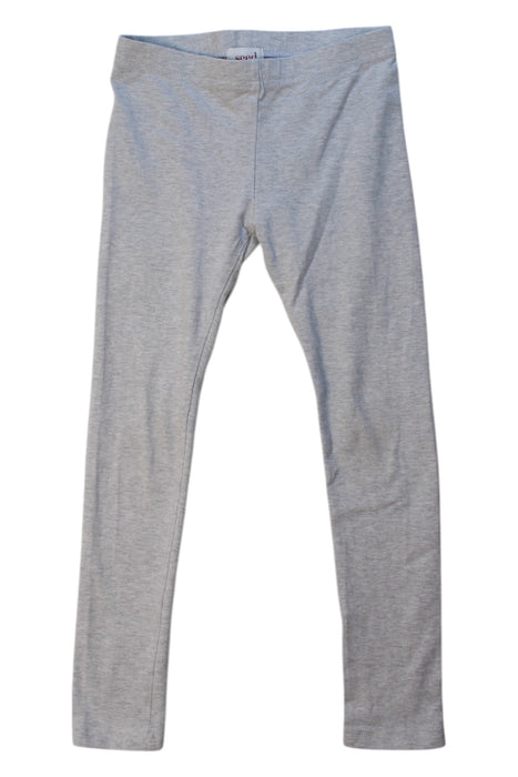 A Grey Leggings from Seed in size 5T for girl. (Front View)