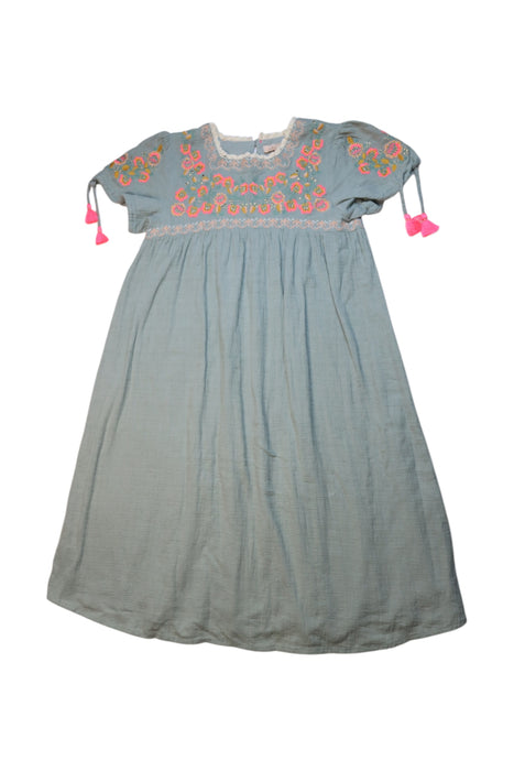 A Blue Short Sleeve Dresses from Louise Misha in size 8Y for girl. (Front View)