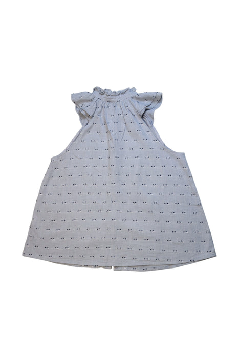 A Blue Sleeveless Shirts from Excuse My French in size 10Y for girl. (Back View)