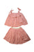 A Pink Skirt Sets from Lulaland in size 6T for girl. (Front View)