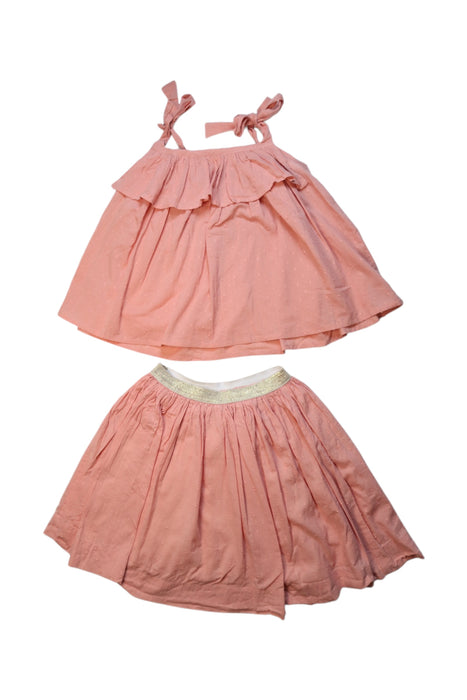 A Pink Skirt Sets from Lulaland in size 6T for girl. (Back View)