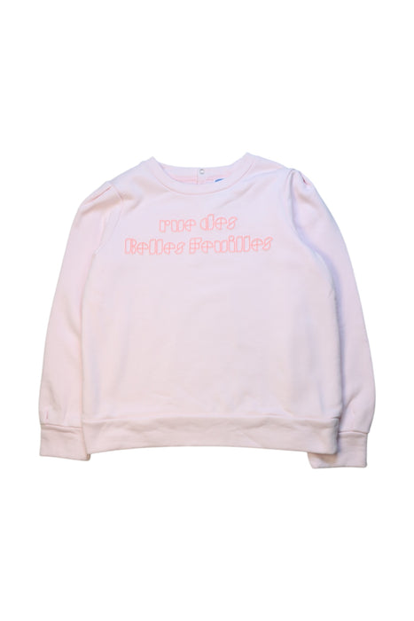 A Pink Crewneck Sweatshirts from Jacadi in size 12Y for girl. (Front View)