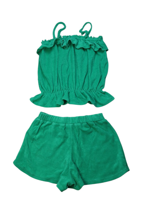A Green Shorts Sets from Seed in size 8Y for girl. (Back View)
