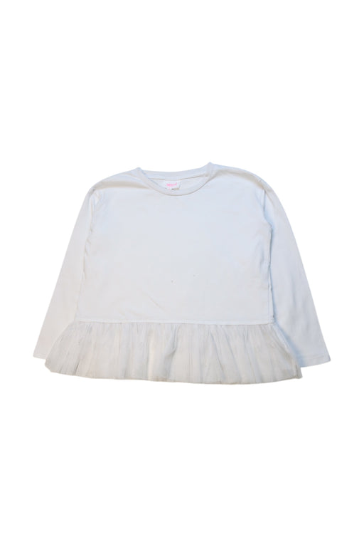 A White Long Sleeve Tops from Seed in size 6T for girl. (Front View)