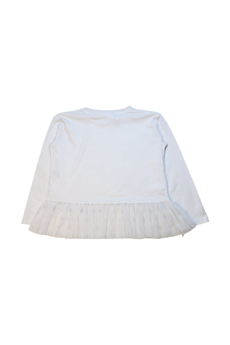 A White Long Sleeve Tops from Seed in size 6T for girl. (Back View)