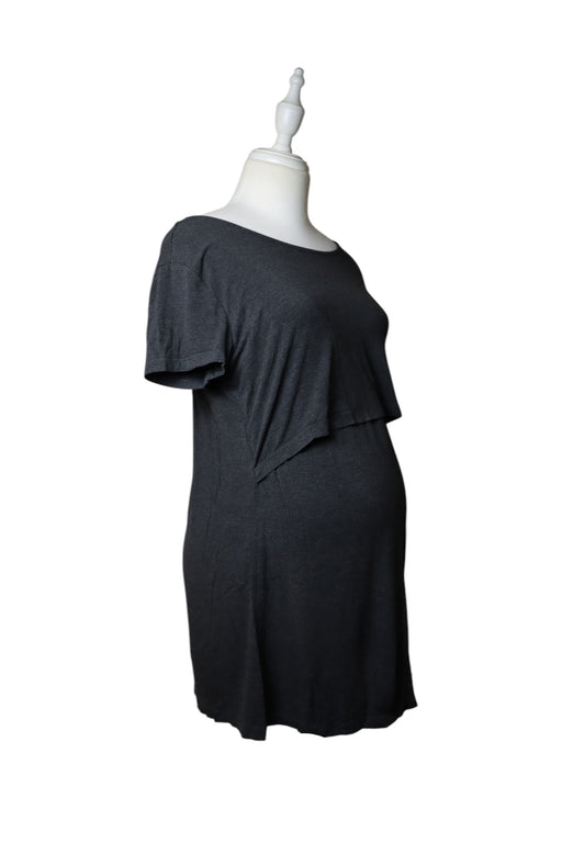 A Grey Short Sleeve Dresses from Seraphine in size Maternity-S for maternity. (Front View)