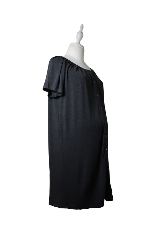 A Black Short Sleeve Dresses from Seraphine in size Maternity-S for maternity. (Front View)