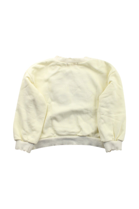 A Ivory Crewneck Sweatshirts from Mezzo Piano in size 5T for girl. (Back View)