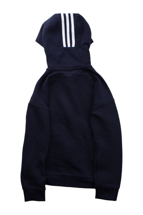 A Navy Hooded Sweatshirts from Adidas in size 7Y for neutral. (Back View)