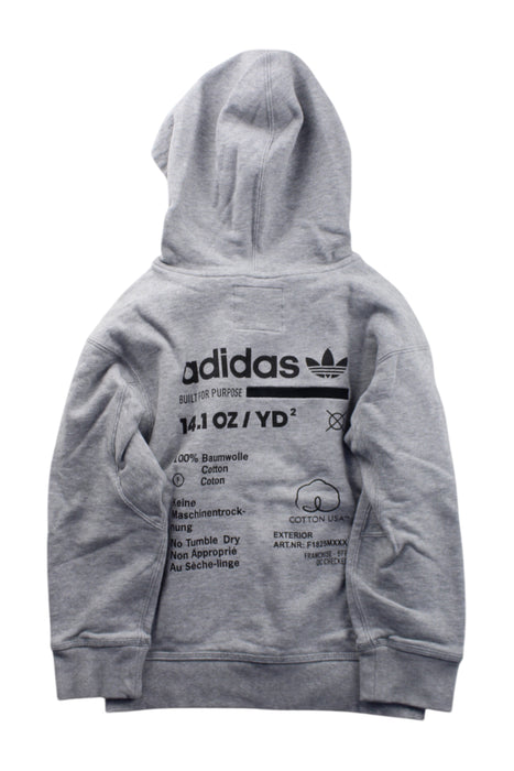 A Grey Hooded Sweatshirts from Adidas in size 7Y for neutral. (Back View)