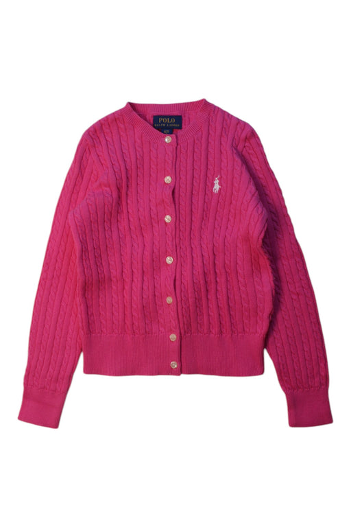 A Pink Cardigans from Polo Ralph Lauren in size 7Y for girl. (Front View)