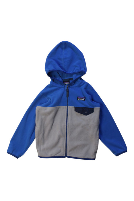 A Blue Hooded Sweatshirts from Patagonia in size 3T for boy. (Front View)