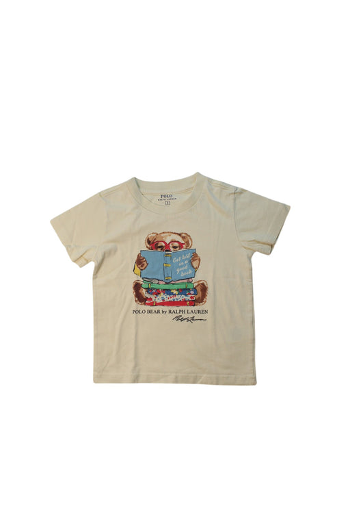 A Beige Short Sleeve T Shirts from Polo Ralph Lauren in size 3T for neutral. (Front View)