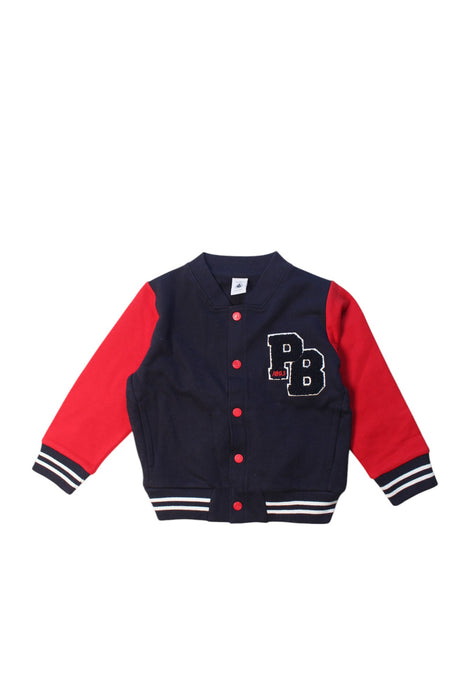 A Navy Lightweight Jackets from Petit Bateau in size 3T for boy. (Front View)