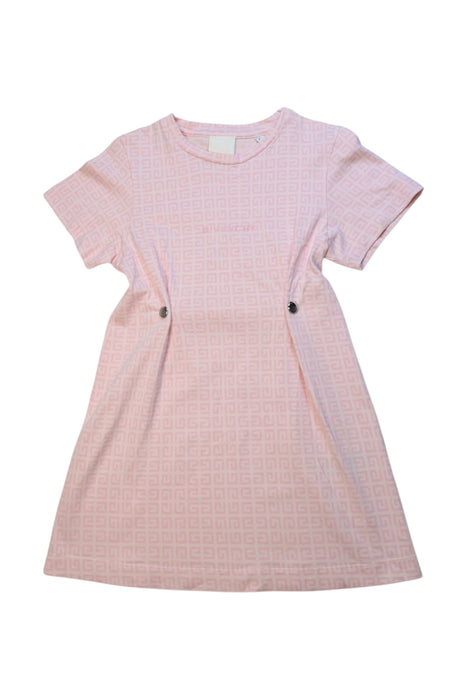 A Pink Short Sleeve Dresses from Givenchy in size 5T for girl. (Front View)