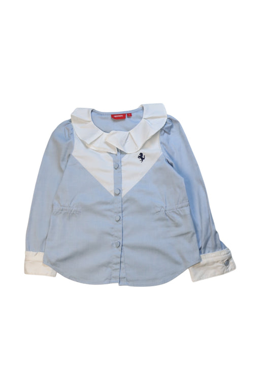 A Blue Long Sleeve Shirts from Ferrari in size 4T for girl. (Front View)