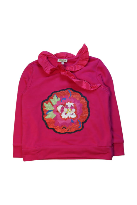 A Pink Crewneck Sweatshirts from Kenzo in size 5T for girl. (Front View)