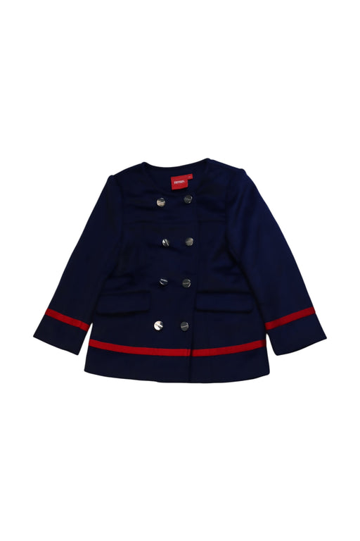 A Navy Coats from Ferrari in size 4T for neutral. (Front View)