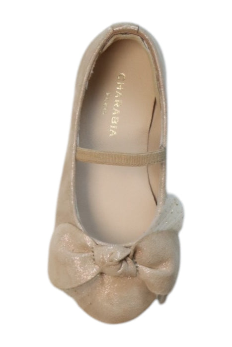 A Gold Flats from Charabia in size 5T for girl. (Back View)