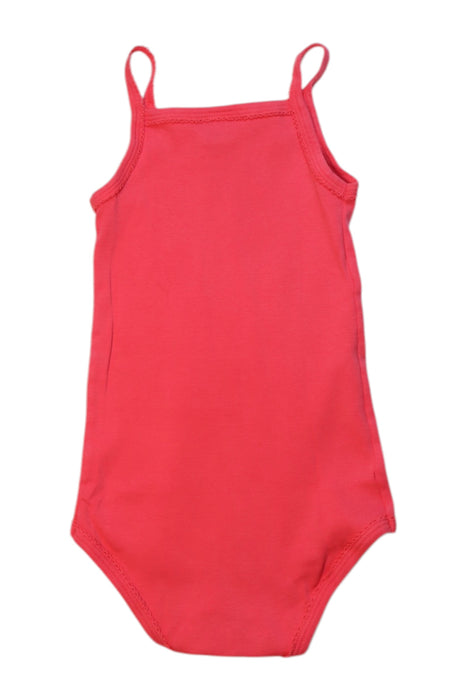 A Red Sleeveless Bodysuits from Petit Bateau in size 18-24M for neutral. (Back View)