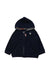 A Navy Zippered Sweatshirts from Petit Bateau in size 12-18M for neutral. (Front View)