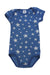 A Blue Short Sleeve Bodysuits from Petit Bateau in size 18-24M for neutral. (Front View)