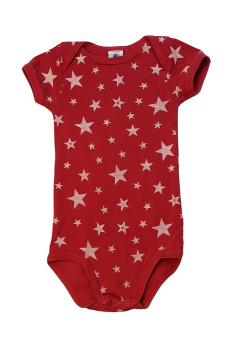 A Red Short Sleeve Bodysuits from Petit Bateau in size 18-24M for neutral. (Front View)