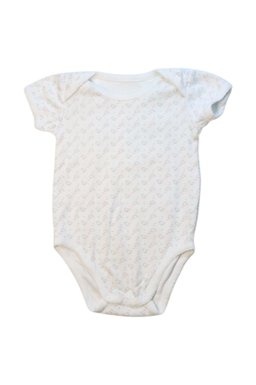 A White Short Sleeve Bodysuits from Bout'Chou in size 18-24M for neutral. (Front View)