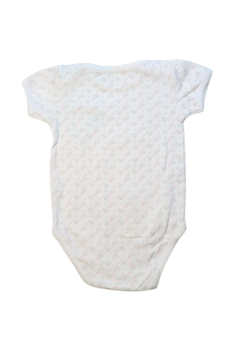 A White Short Sleeve Bodysuits from Bout'Chou in size 18-24M for neutral. (Back View)