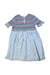 A Blue Short Sleeve Dresses from Seed in size 2T for girl. (Back View)