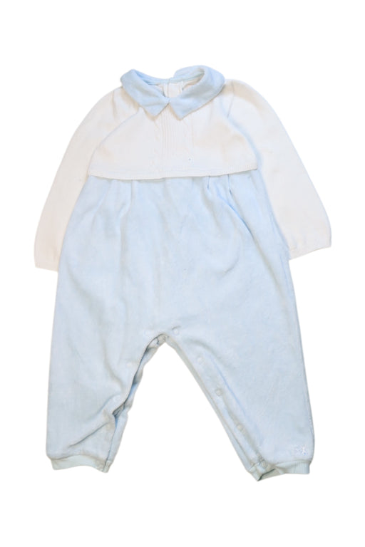 A Blue Long Sleeve Bodysuits from Emile et Rose in size 6-12M for neutral. (Front View)