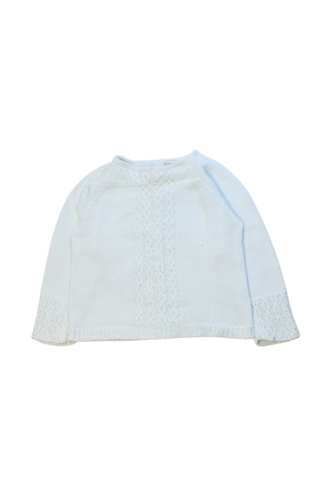 A White Long Sleeve Tops from Wedoble in size 6-12M for neutral. (Front View)