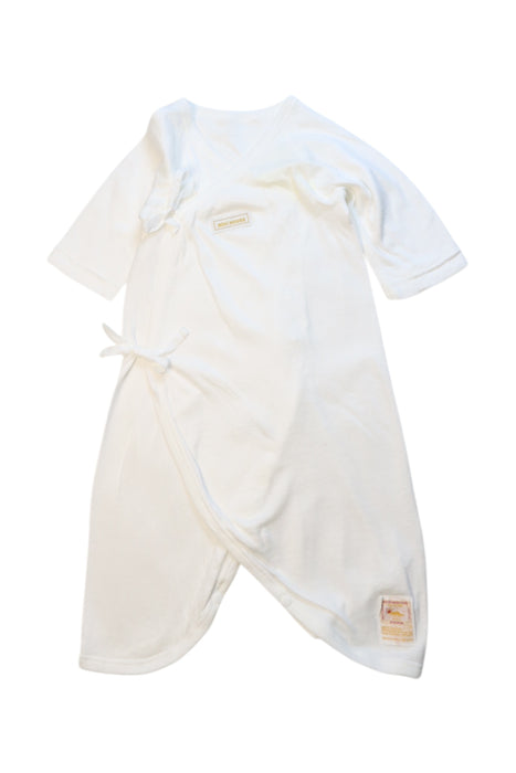 A White Sleepwear Bathrobes from Double B Mikihouse in size 6-12M for neutral. (Front View)