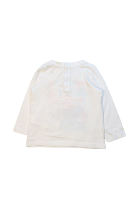A White Long Sleeve Tops from Du Pareil au même in size 6-12M for neutral. (Back View)