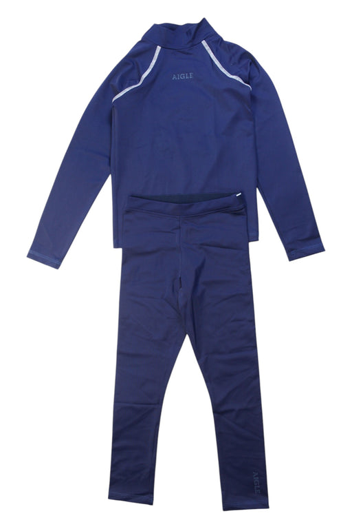 A Navy Swim Sets from Aigle in size 5T for boy. (Front View)