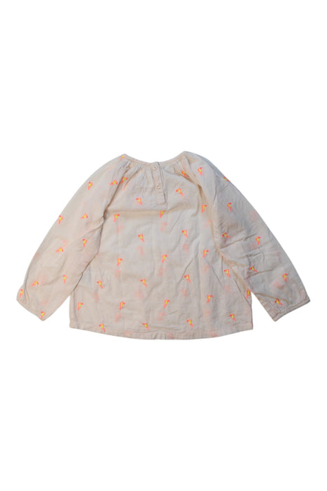A Ivory Long Sleeve Tops from Bonheur du Jour in size 4T for girl. (Back View)