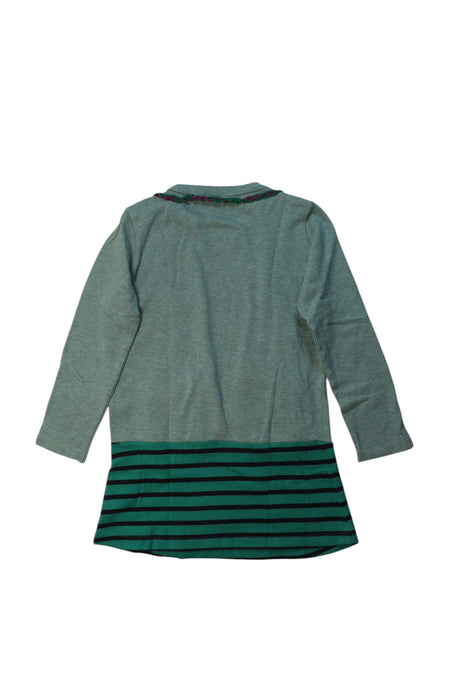A Green Sweater Dresses from Wafflish Waffle in size 5T for girl. (Back View)