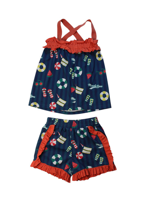 A Multicolour Shorts Sets from Moody Tiger in size 6T for girl. (Front View)