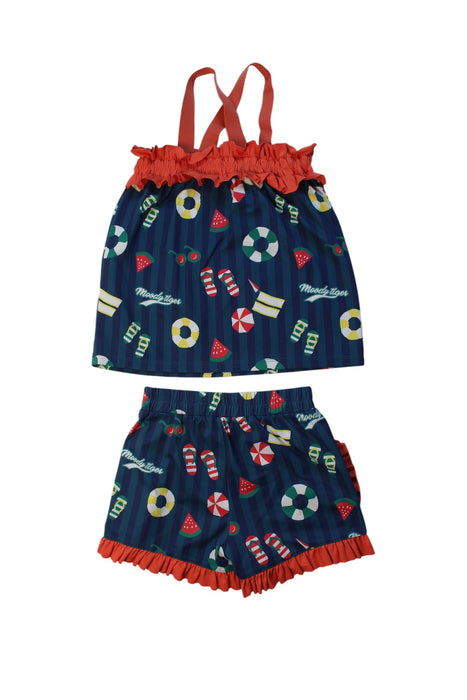 A Multicolour Shorts Sets from Moody Tiger in size 6T for girl. (Back View)