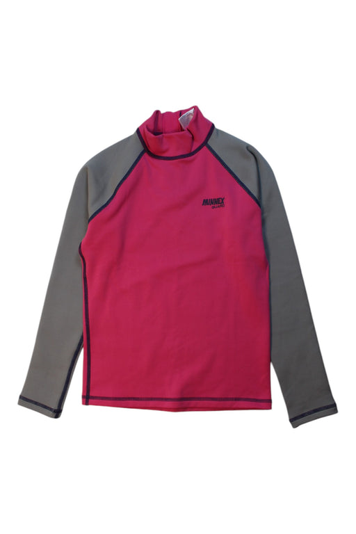 A Pink Rash Guards from Minnex in size 12Y for girl. (Front View)