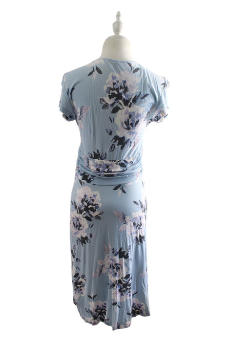 A Blue Short Sleeve Dresses from Seraphine in size Maternity-M for maternity. (Back View)