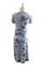A Blue Short Sleeve Dresses from Seraphine in size Maternity-M for maternity. (Back View)