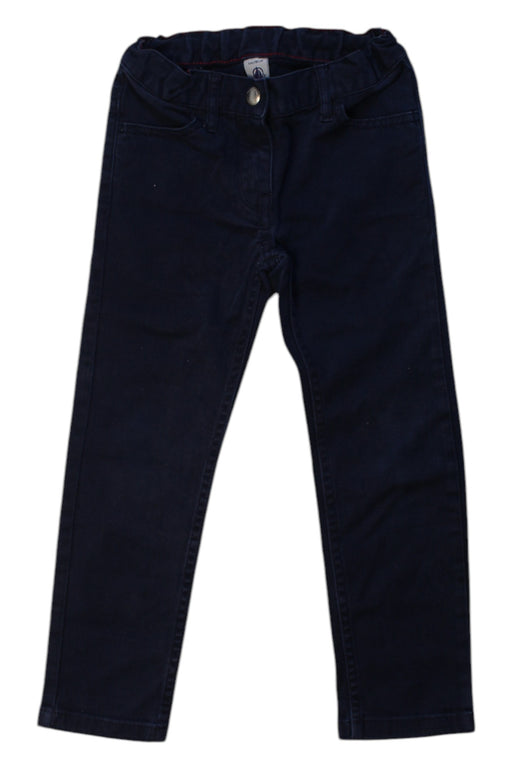 A Navy Casual Pants from Petit Bateau in size 4T for neutral. (Front View)