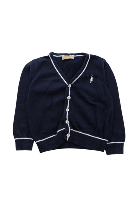 A Navy Cardigans from Trussardi in size 12-18M for neutral. (Front View)