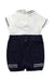 A Navy Short Sleeve Rompers from Nicholas & Bears in size 0-3M for boy. (Back View)