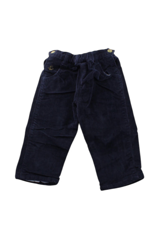 A Navy Casual Pants from Petit Bateau in size 6-12M for neutral. (Front View)
