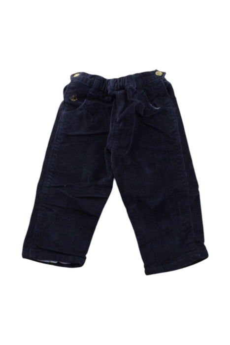 A Navy Casual Pants from Petit Bateau in size 6-12M for neutral. (Front View)