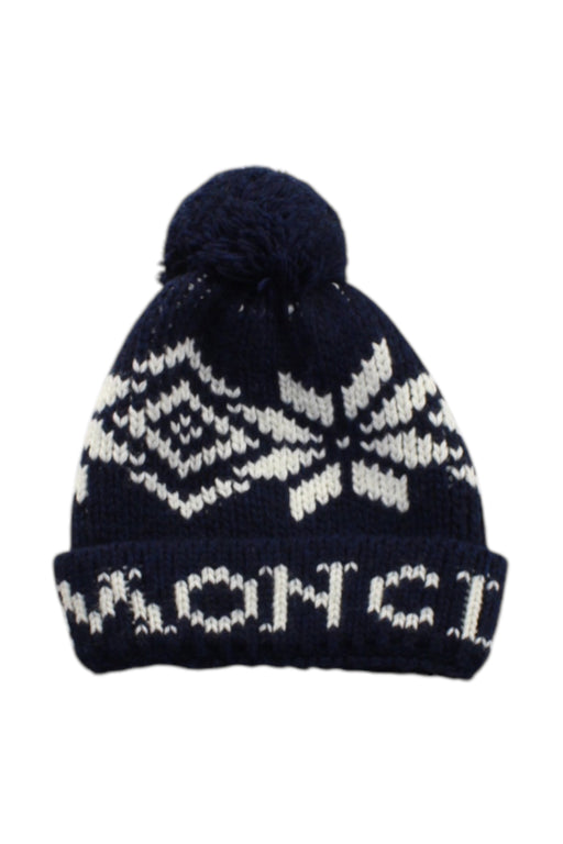A Navy Winter Hats from Moncler in size O/S for girl. (Front View)
